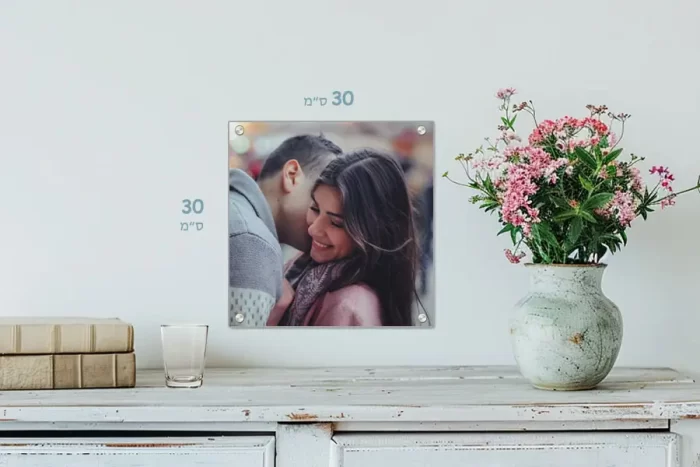 הדפסת תמונה על זכוכית 30 על 30